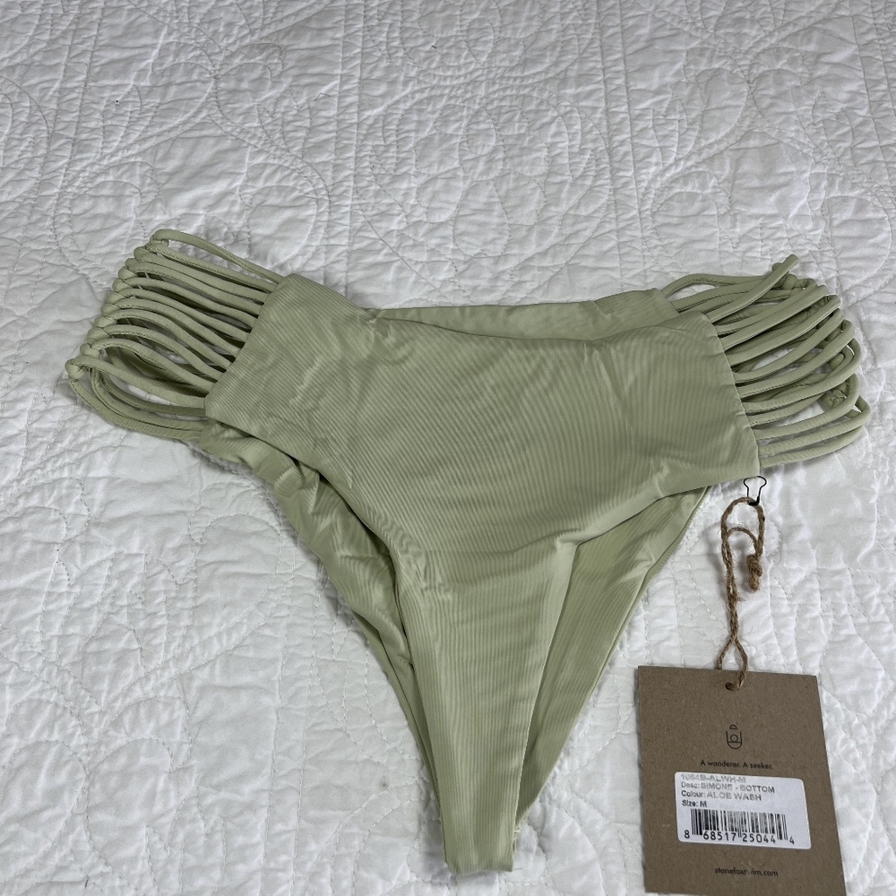 NWT Stone Fox Swim Aloe Wash Simone Bikini Bottoms